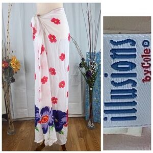 Illusions white floral sarong.